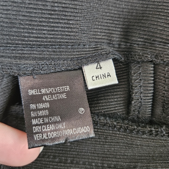 KATHERINE KELLY Stripped Texture Black Slacks - Picture 9 of 9